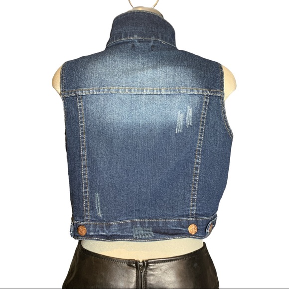 UK2LA Blue Jean Jacket Vest Size L - Picture 2 of 11